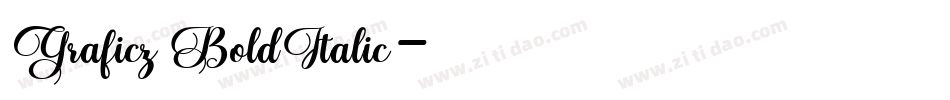 Graficz BoldItalic字体转换